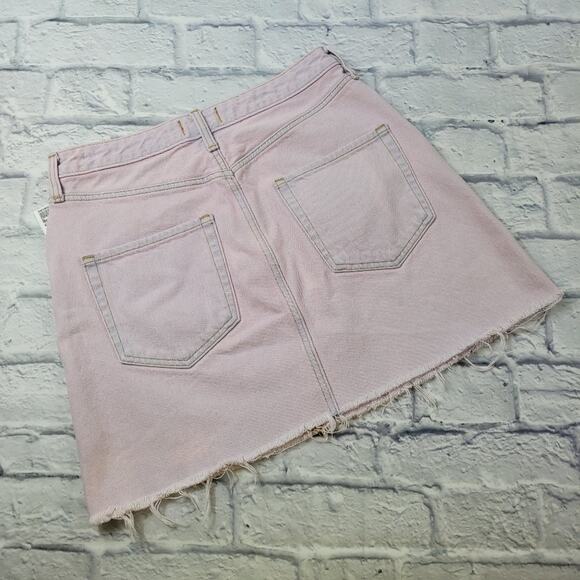 Abercrombie Pink Overdyed Natural Rise Denim Skirt size 29/8 - Picture 3 of 8